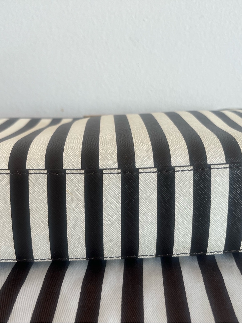 henri bendel Black & White Vertical Stripe Belt Bag - Picture 4 of 7